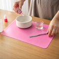 thumbnail image 4 of Silicone Non-Slip Desk Pad - (Pink) 15.7x11.8in Rectangular Table Mat, Heat-Resistant Mouse Pad for Home Office, Waterproof Writing Mat for Laptop Keyboard, 4 of 5