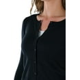 thumbnail image 6 of ToBeInStyle Women's Long Sleeve Button Up Ribbed Crew Neck Cardigan Sweater, 6 of 6