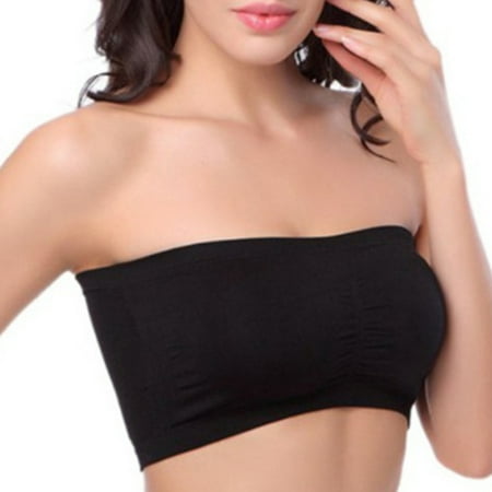 

Women Seamless Bra Strapless Bra Women Clothing M Black