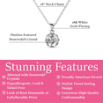 thumbnail image 3 of Cate & Chloe Eden 18k White Gold Plated Pendant Necklace with Swarovski Crystal Gift for Women, 3 of 8