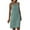 Green, variant on Fartey Summer Dresses for Women 2025 Cotton Linen Hollow Dress Solid Color Sleeveless Crew Neck Midi Dress Casual Loose Beach Sundress White S-2XL