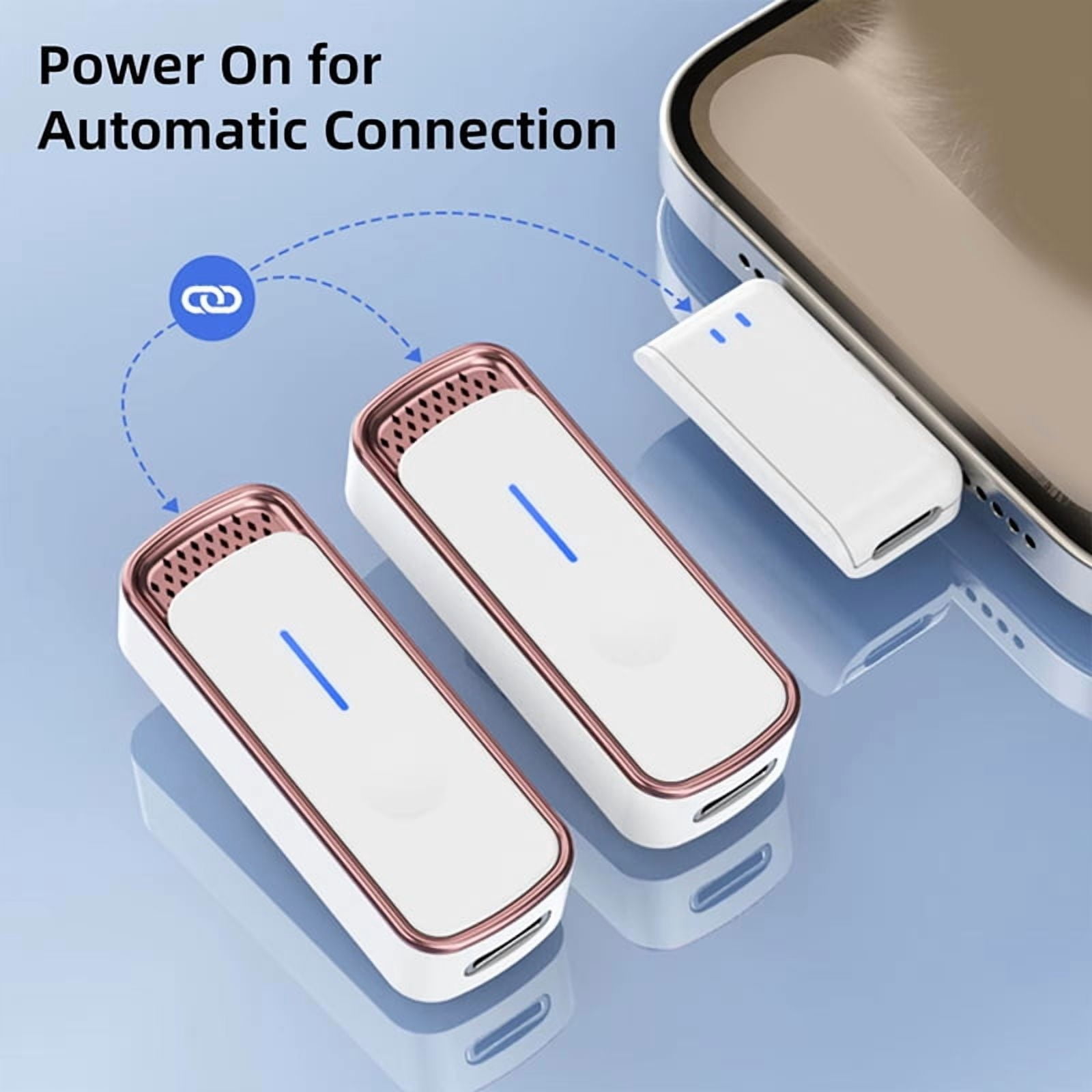Wireless Microphone Gaming Live Broadcast Mic Noise Cancellation Portable Audio Video Recording for Android Camera PC