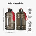 thumbnail image 5 of 2.2L Half Gallon Water Bottle BPA Free - Ideal for Gym, Big Water Jug, Reusable Sports Bottle with Measurements Marked Drink Container (74oz Clear Black Water Bottles), 5 of 6