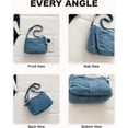 thumbnail image 6 of Sunyuer Women Vintage Washed Denim Crossbody Purse, Multi Pocket Casual Jean Shoulder Bag, Adjustable Strap Lightweight Hobo Handbag Daily Travel Messenger Bag, 6 of 8