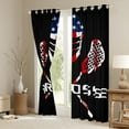 thumbnail image 3 of Homewish Lacrosse Curtains Pack of 2 (42x84 Each), Kids Teens Sport Curtains Blackout, American Flag Bedroom Curtains, Luxury Room Decor, 3 of 6