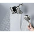 thumbnail image 3 of KESTE Shower Head with Handheld Combo: High Pressure 2 in 1 Waterfall Shower Heads with Detachable Handheld Shower Head, 9 Mode Adjustable, Dual Showerhead with Anti-Clog Nozzles and Hose, Nickel, 3 of 7