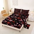 thumbnail image 2 of Erosebridal Bowknot Kids Bed Sheets, Cute Cherry King Sheets, 4-Piece, 2 of 5