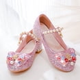 thumbnail image 5 of Staki Dress up Princess Shoes Toddler Little Girls Mary Jane Ballerina Flats Shoes Slip-on School Party Dress Shoes Pink,11.5 Little Kid, 5 of 7