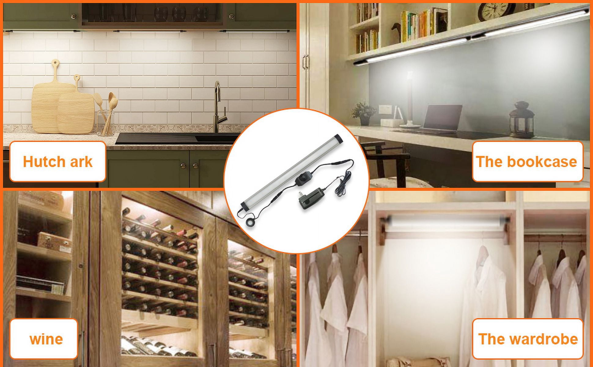 Comforday LED Under Cabinet Lights Kit Hardwired for Kitchen or Home Lighting