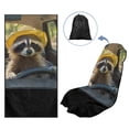 thumbnail image 5 of XYZCANDO Car Seat Towel Cover with Fun Raccoon Driving, Car Seat Protector for Outdoor Trips and Everyday Automotive Use, 5 of 8