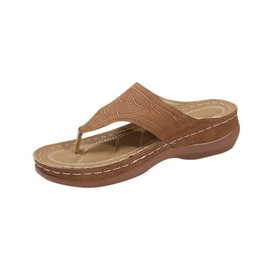 Hoshose Womens Wedge Sandals Slides Open Toe Summer Casual Women Flip Flops