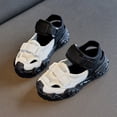 thumbnail image 4 of GiLiling Kids Closed-Toe Sport Sandals, Breathable Mesh Synthetic Upper Dual Adjustable Straps, Non-Slip Thick Sole Outdoor Summer Footwear (Black, 4-4.5 Years), 4 of 7