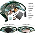 thumbnail image 3 of Hawaiian Floral Crossbody Bag for Women Colorful Tropical Leaf Corduroy Shoulder Purse with Adjustable Strap Beach Vacation Jungle Botanical Sling Bag, 3 of 5