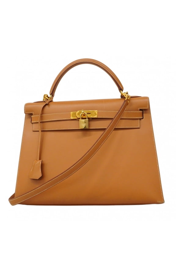 Pre-Owned Hermes Herms Kelly 32 Handbag, Barenia, Gold, D Stamp, Women's, P2341187