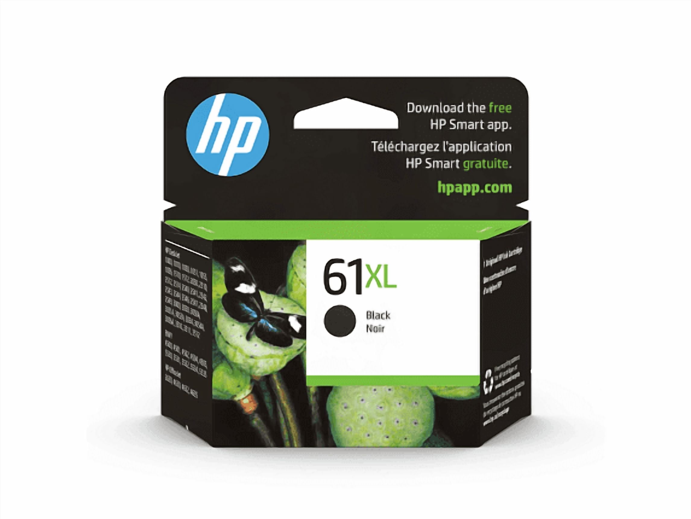 HP 61XL High Yield Black Original Ink Cartridge, ~430 pages, CH563WN#140