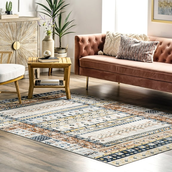 nuLOOM Shannon Machine Washable Geometric Area Rug, 5' x 7' 6"