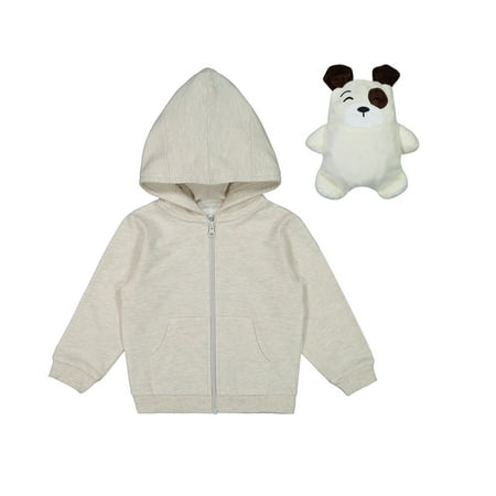 Packable Plush Critter Zip Up Hoodie (Toddler Boys)