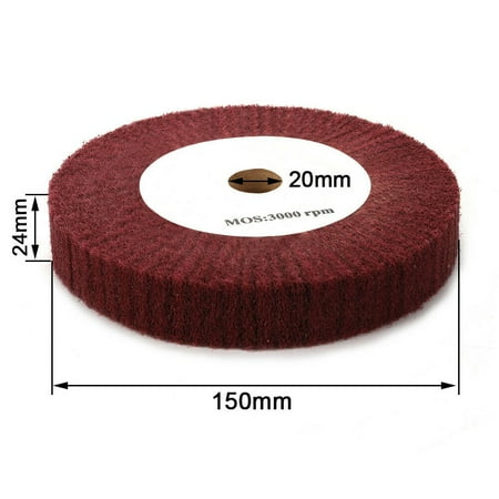 

4”~12“ Nylon Fiber Flap Polishing Wheel Disc Non-Woven Abrasive Buffing 320-Grit