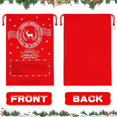 thumbnail image 1 of Saco grande reutilizable de Papá Noel para bolsa de regalo de Navidad Bolsa de Navidad con rayas rojas y blancas, 1 of 4