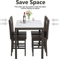 thumbnail image 3 of Recaceik 5 Piece Marble Sets, Table 4,with Faux Leather Metal Frame Chairs for Dining Room, Kitchen, Breakfast Corner, 3 of 5