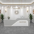 thumbnail image 4 of Receptionist Lectern Reception Desk Podium White Checkout Liquid Bar Hair Salon Counter Register Pulpitos Bureau Shop Furniture My Lux Decor Round, 4 of 16