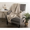 thumbnail image 4 of DII Beige Striped Cotton, Sherpa, Fleece Throws, 60" x 50", 4 of 8