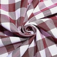 thumbnail image 5 of BalsaCircle Patriotic Veterans Day 90" Burgundy Round Tablecloth Gingham Checkered Polyester Washable 4th of July Linen, 5 of 7
