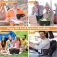 thumbnail image 2 of WOKWOYIO Electric Lunch Box 75W - 12V/24V/110V 3-in-1 Heated Lunch Box for Men & Women - 1.5L Portable Food Warmer for Car/Truck/Office/Travel with Fork, Spoon & Insulated Lunch Bag (Black), 2 of 7