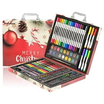 Bibana 132-Piece Art Set, Deluxe Professional Color Set, Creating Gift Box, Art Set Crafts Drawing Painting Christmas Kit for Kids and Adult, Girls Boys