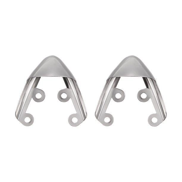 1 Par Zapatos Punta Protector 1.5"x1.5"x0.71" Metal Mujer Pie Dedo Punta Tapa Cubierta Elegante para Alto Tacón Reparación Decoración, Plateado Tono