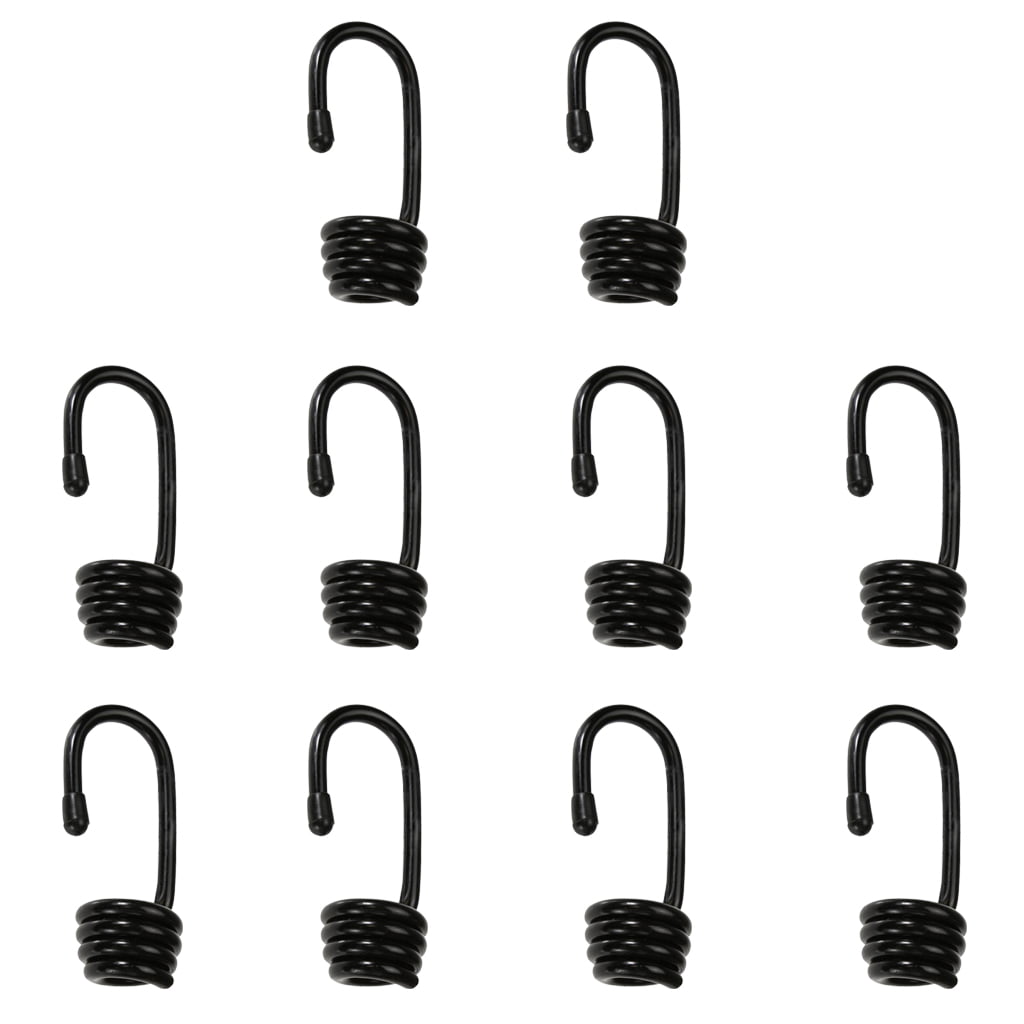 20 Pieces Bungee Shock Cord Hook Spiral Wire Hooks For 10mm Luggage Straps 