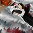 thumbnail image 4 of jejeloiu Mountain Pine Tree 7-Piece Twin Bedding Sets,Rustic Woodland Nature Landscape Bedding Comforter Set,White Red Black Sheet Sets For Men Women,Microfiber Bedroom Decor Reversible, 4 of 8