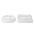 thumbnail image 2 of 4 Piezas Molde de Resina para Plato de Jabón de Silicona, Caja de Jabón de Drenaje Ovalado / Cuadrado, Molde de Fundición de Resina Epoxi, Organizador del Hogar, 2 of 7