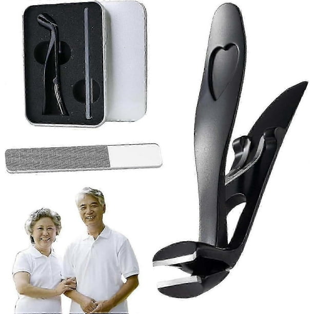 Nail Clippers, Nail Clippers for Seniors, Ergonomic Nail Clippers Large for Seniors, Nail Clippers Nail File Set for Thick and Ingrown Toenails