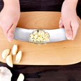 thumbnail image 4 of nipocaio Stainless Steel Garlic Press Rocker Garlic Crusher (1 Piece, Silver), 4 of 5