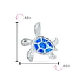 thumbnail image 4 of Bling Jewelry Womens Nautical Opal Inlay Green Heart Sea Turtle Pendant Necklace, 4 of 6