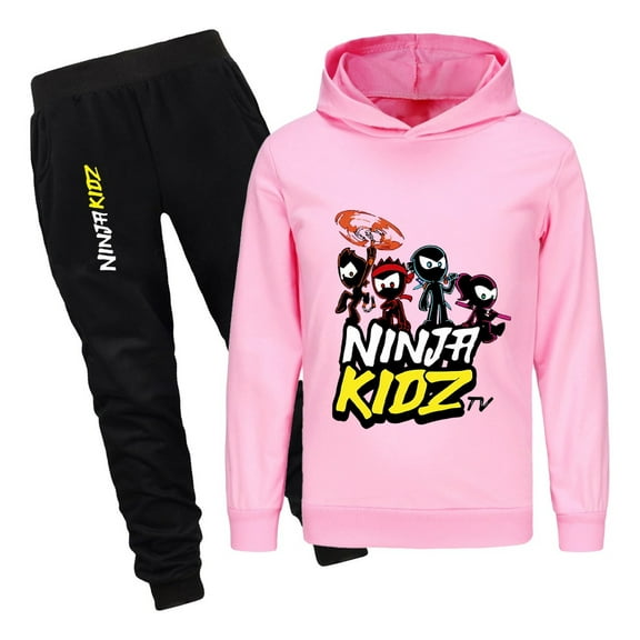 Kidz Kids Pullover Set – Hoodie and Pants Outfit for Boys Girls – Ninja Tracksuit for Everyday Adventures