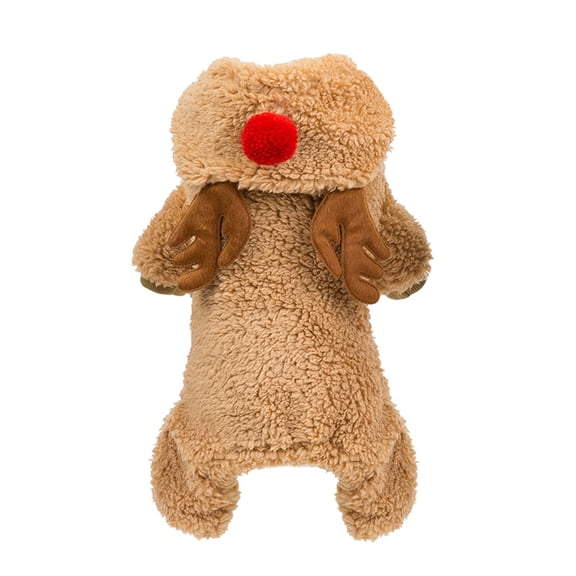 BNNG Elf Pet Dog Pajamas Fall And Winter ChristmasDog Clothes Fall And Winter New Puppy Four Legged Velvet Thick Version Of Christmas Velvet Sweater Adorable Christmas-Themed Dog Hoodie