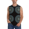 thumbnail image 2 of Fotbe Men's Mandala Print Men's Sleeveless Muscle Tank Tops Casual T-Shirts for Gym Workout Beach-3X-Large, 2 of 8