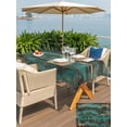 thumbnail image 6 of 60x120 Inch Outdoor Tablecloth with Umbrella Hole Zipper Rectangle Teal Brown Wood Print Rectangular Tablecloths Outside Waterproof Farmhouse Vintage Plank Patio Table Cloth Cover for Picnic Party, 6 of 8