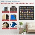 thumbnail image 5 of PENNZONI Medals Display Case, Military Shadow Box, Golden Oak w/ Black Felt Large, 5 of 19