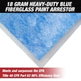 thumbnail image 4 of Premium Paint Spray Booth Exhaust Filter Roll - 36" x 100' - 18 Gram Heavy-Duty Blue Fiberglass Paint Arrestor, 4 of 7
