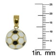 thumbnail image 3 of 14k Yellow Gold and Enamel Soccer Ball Pendant and Cable Chain, 3 of 4