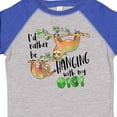 thumbnail image 4 of Inktastic Id Rather Be Hanging with My Gigi- Cute Sloths Boys or Girls Toddler T-Shirt, 4 of 5