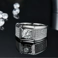 thumbnail image 2 of 1 Carat Moissanite Engagement Rings for Men Lab Grown Men's Diamond Wedding Ring Men's Promise Rings Moissanite Rings Mens Moissanite Wedding Ring White Gold Rings for Mens, 2 of 6
