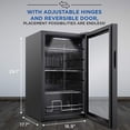 thumbnail image 4 of IVATION 101 Beverage Refrigerator Mini Fridge with Glass Door - Black, 4 of 6