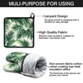 thumbnail image 7 of Tropical Palm Leaves in Hawaii Kitchen Oven Mitt and Pot Holder Sets 4 Pcs for Baking, Cooking and Grilling, Heat Resistant Up To 392 °F, 7 of 7