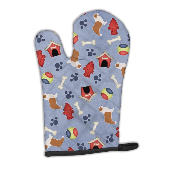 Carolines Treasures BB3933OVMT Australian Shepherd Dog Dog House Collection Oven Mitt Large multicolor