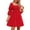 Red, variant on Herrnalise Summer Dresses for Women 2024 Trendy Square Collar Puff Sleeve Short Tab Sleeve Tie Backless Ruffle A-Line Dress Design Solid Color Shapewear Stretchy Romper Jumpsuits For Women Olive Grenn