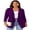 Purple, variant on Daystry Plus Size Cardigan for Women 3/4 Sleeve Casual Open Front Light Cardigan Black-3X